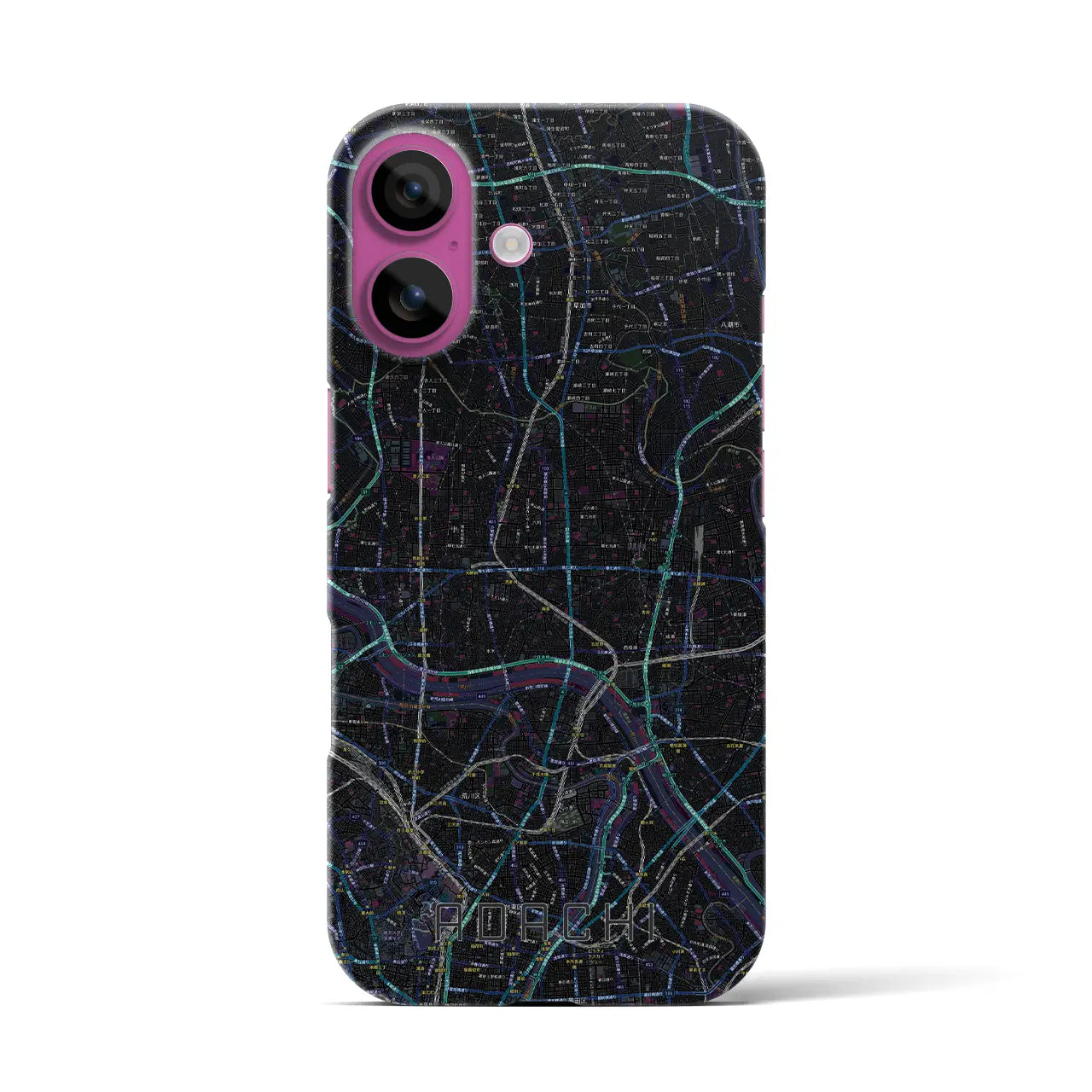 【足立(東京都)】地図柄iPhoneケース(バックカバータイプ)