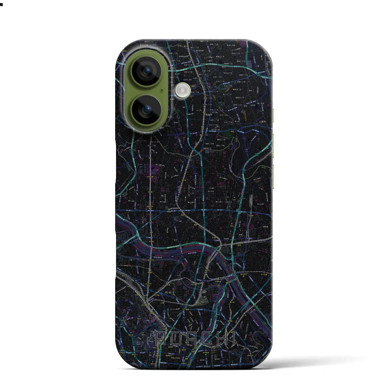 【足立(東京都)】地図柄iPhoneケース(バックカバータイプ)