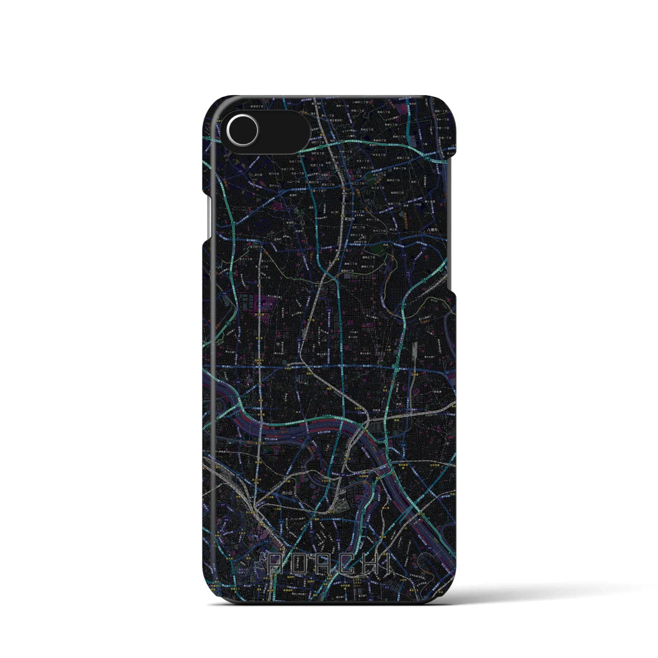 【足立(東京都)】地図柄iPhoneケース(バックカバータイプ)