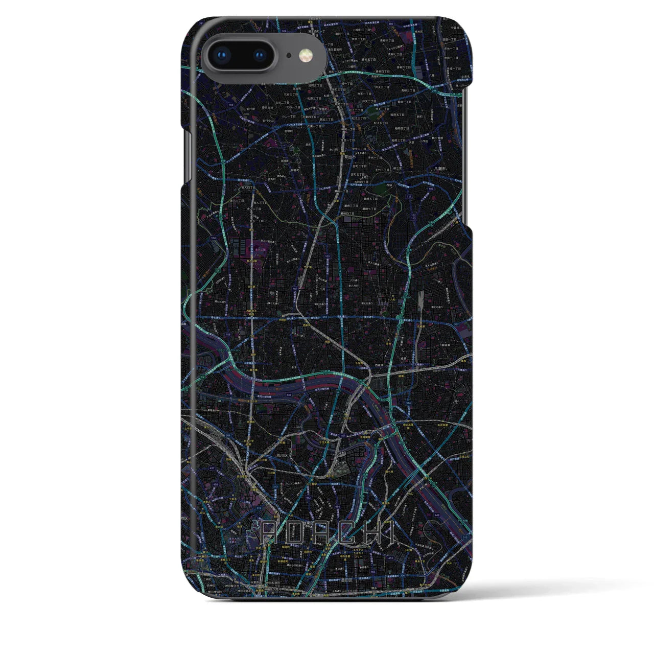 【足立(東京都)】地図柄iPhoneケース(バックカバータイプ)