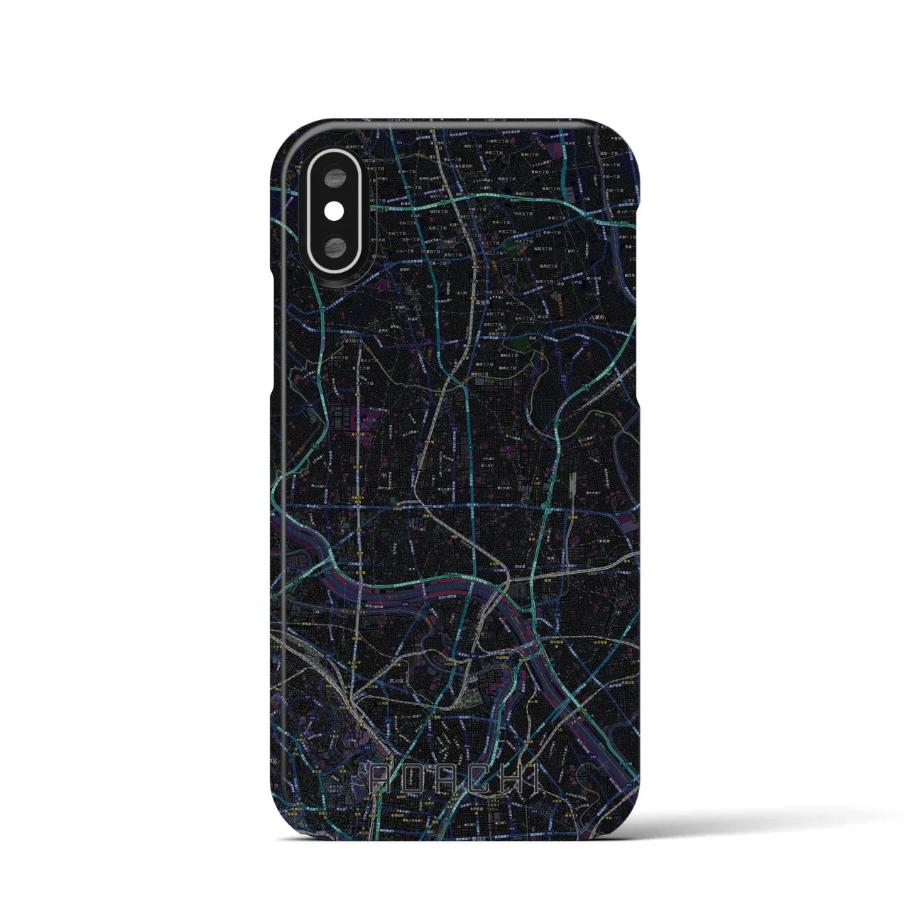 【足立(東京都)】地図柄iPhoneケース(バックカバータイプ)