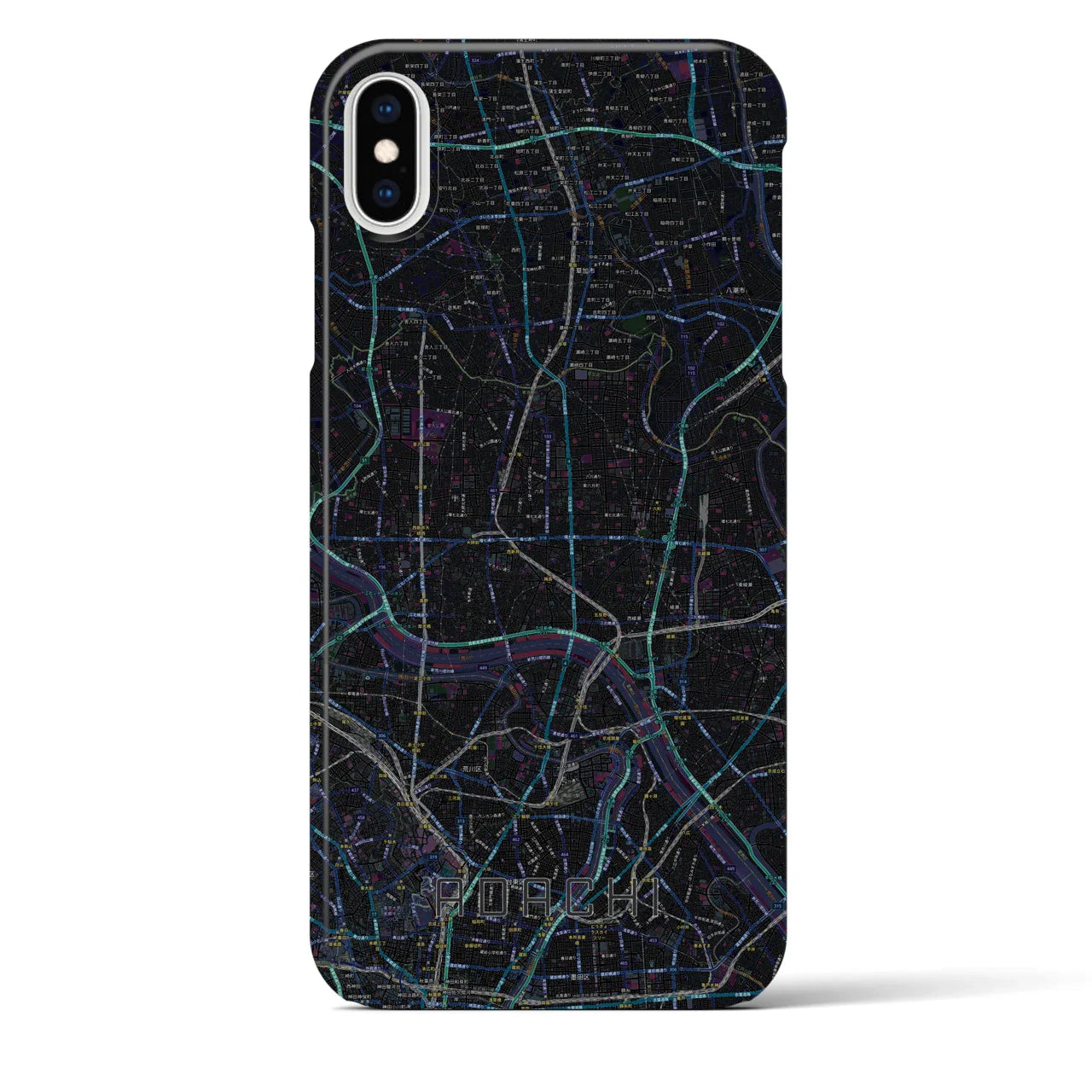 【足立(東京都)】地図柄iPhoneケース(バックカバータイプ)