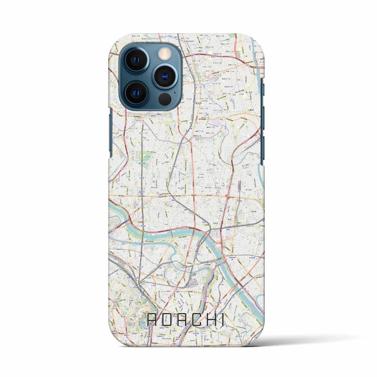 【足立(東京都)】地図柄iPhoneケース(バックカバータイプ)