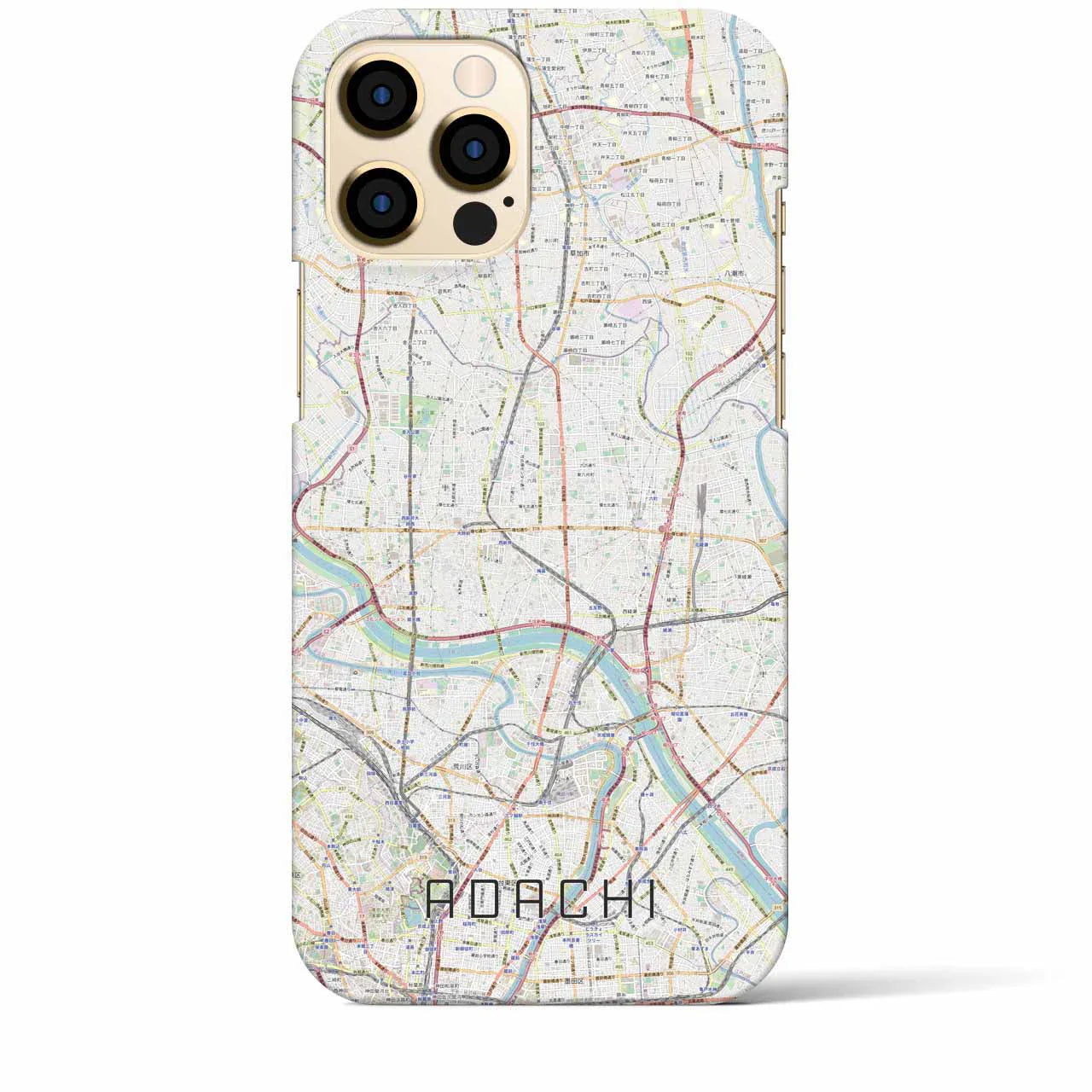 【足立(東京都)】地図柄iPhoneケース(バックカバータイプ)