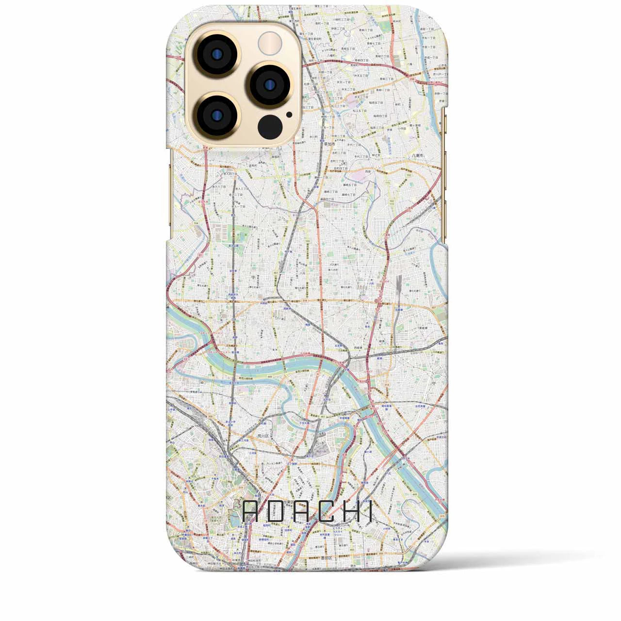 【足立(東京都)】地図柄iPhoneケース(バックカバータイプ)