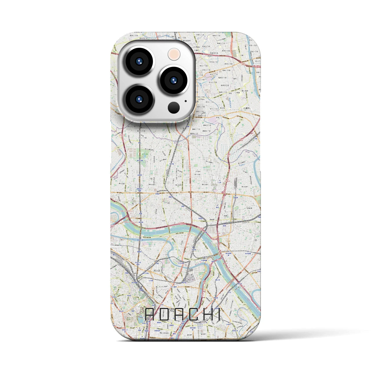 【足立(東京都)】地図柄iPhoneケース(バックカバータイプ)