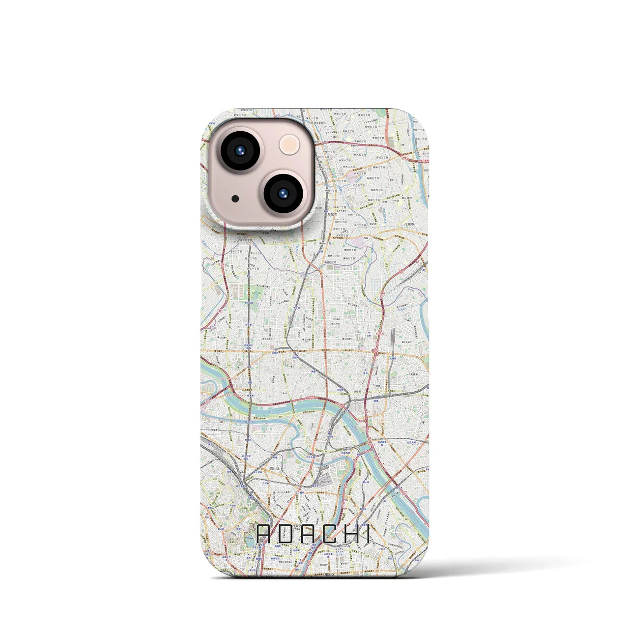 【足立(東京都)】地図柄iPhoneケース(バックカバータイプ)