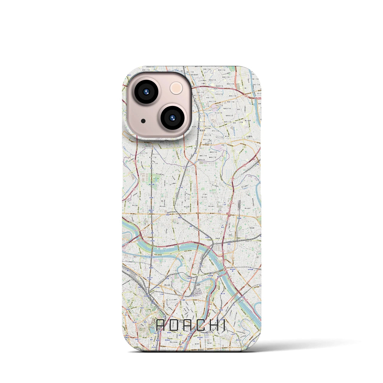 【足立(東京都)】地図柄iPhoneケース(バックカバータイプ)