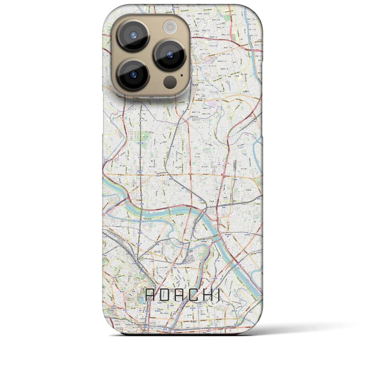 【足立(東京都)】地図柄iPhoneケース(バックカバータイプ)