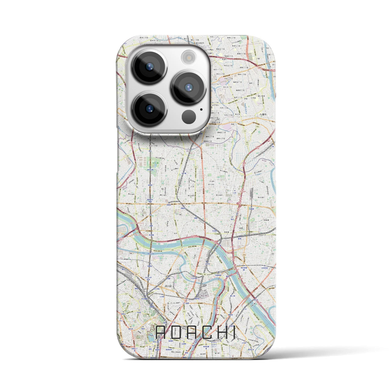 【足立(東京都)】地図柄iPhoneケース(バックカバータイプ)