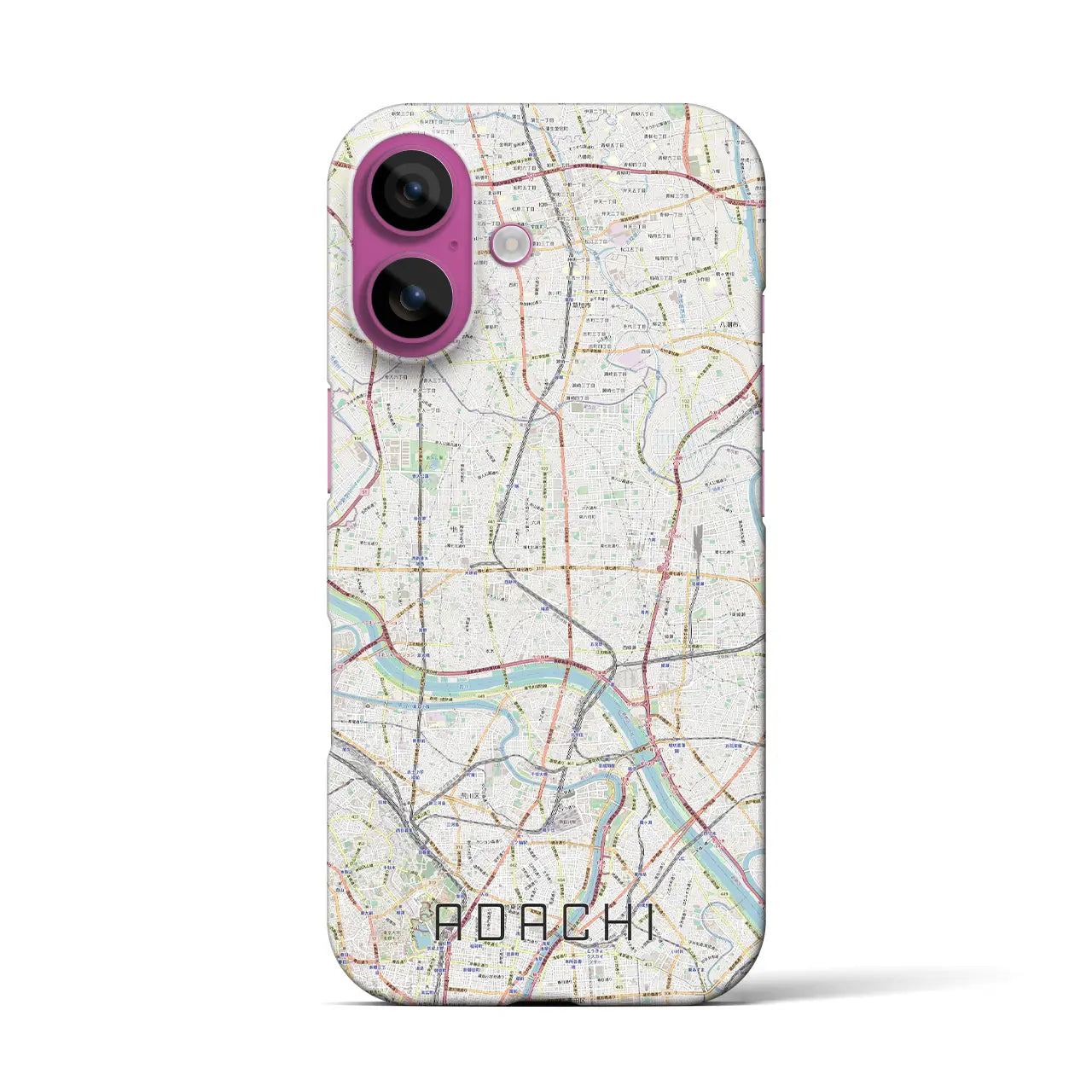 【足立(東京都)】地図柄iPhoneケース(バックカバータイプ)