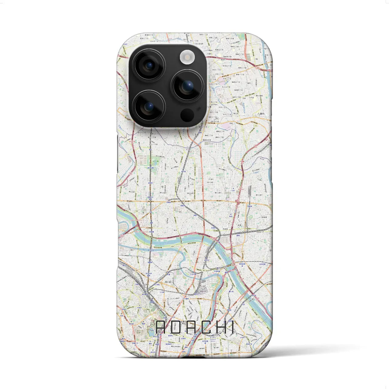 【足立(東京都)】地図柄iPhoneケース(バックカバータイプ)
