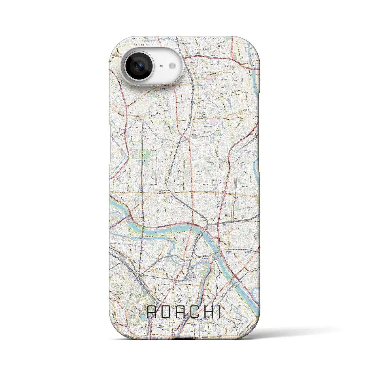 【足立(東京都)】地図柄iPhoneケース(バックカバータイプ)