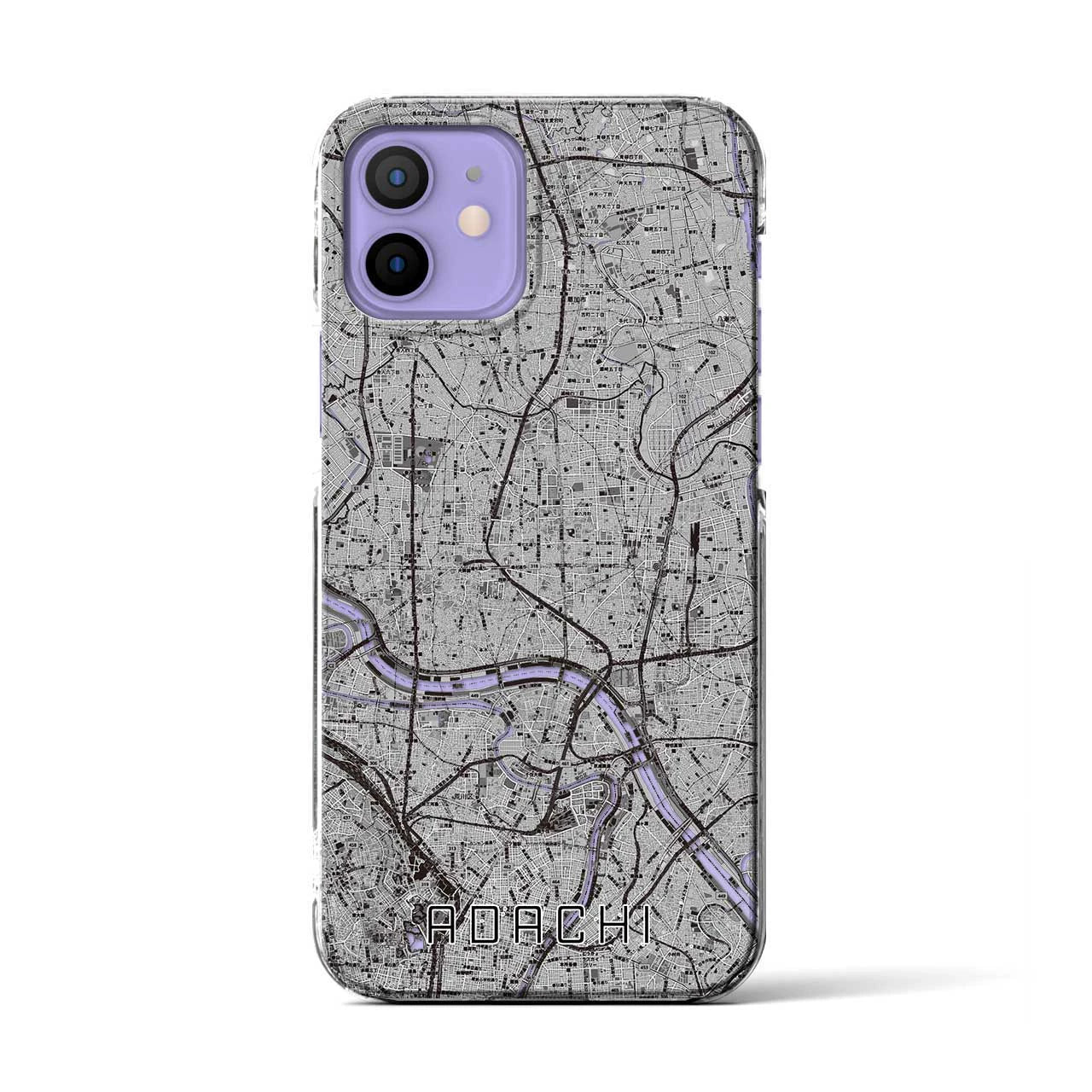 【足立(東京都)】地図柄iPhoneケース(クリアタイプ)