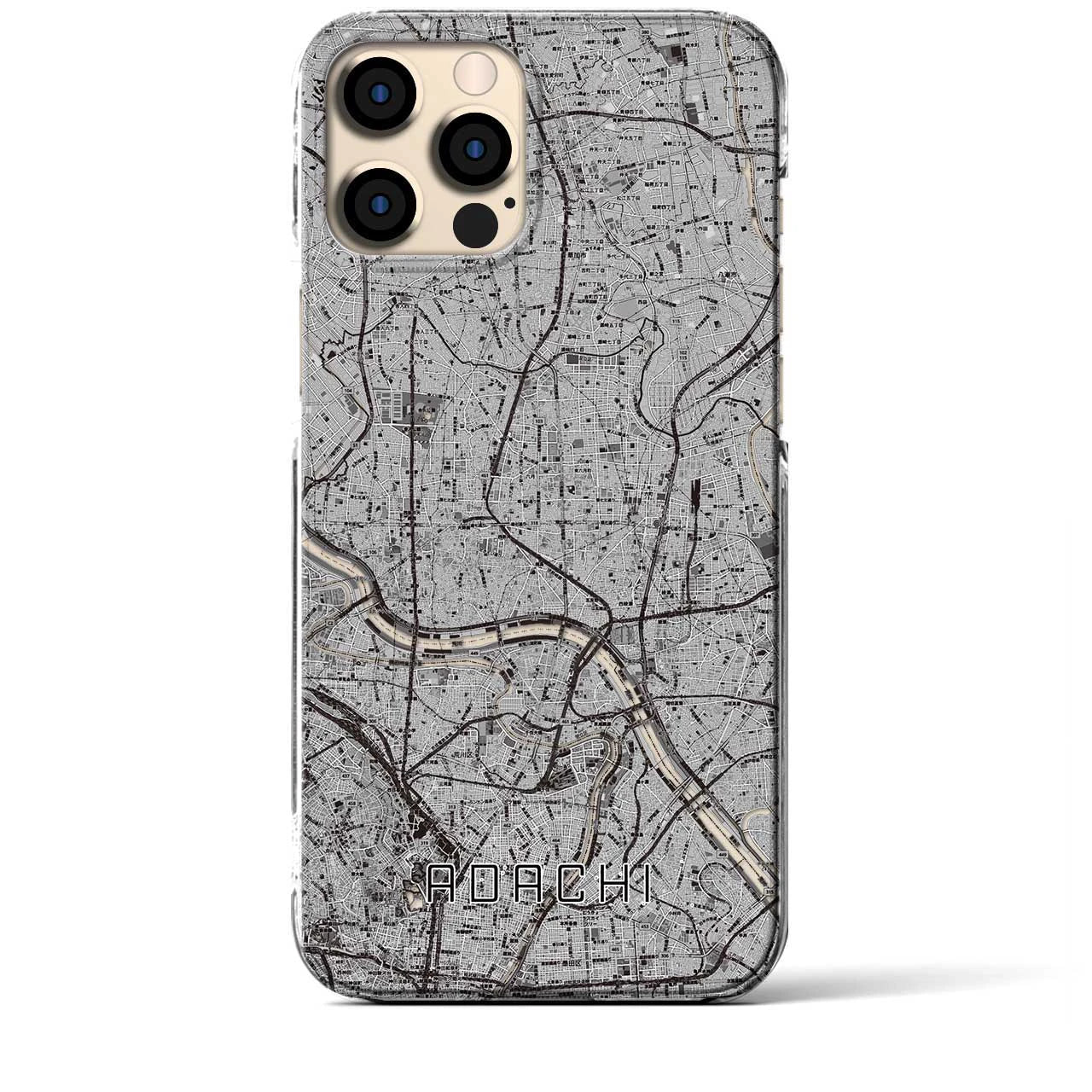 【足立(東京都)】地図柄iPhoneケース(クリアタイプ)