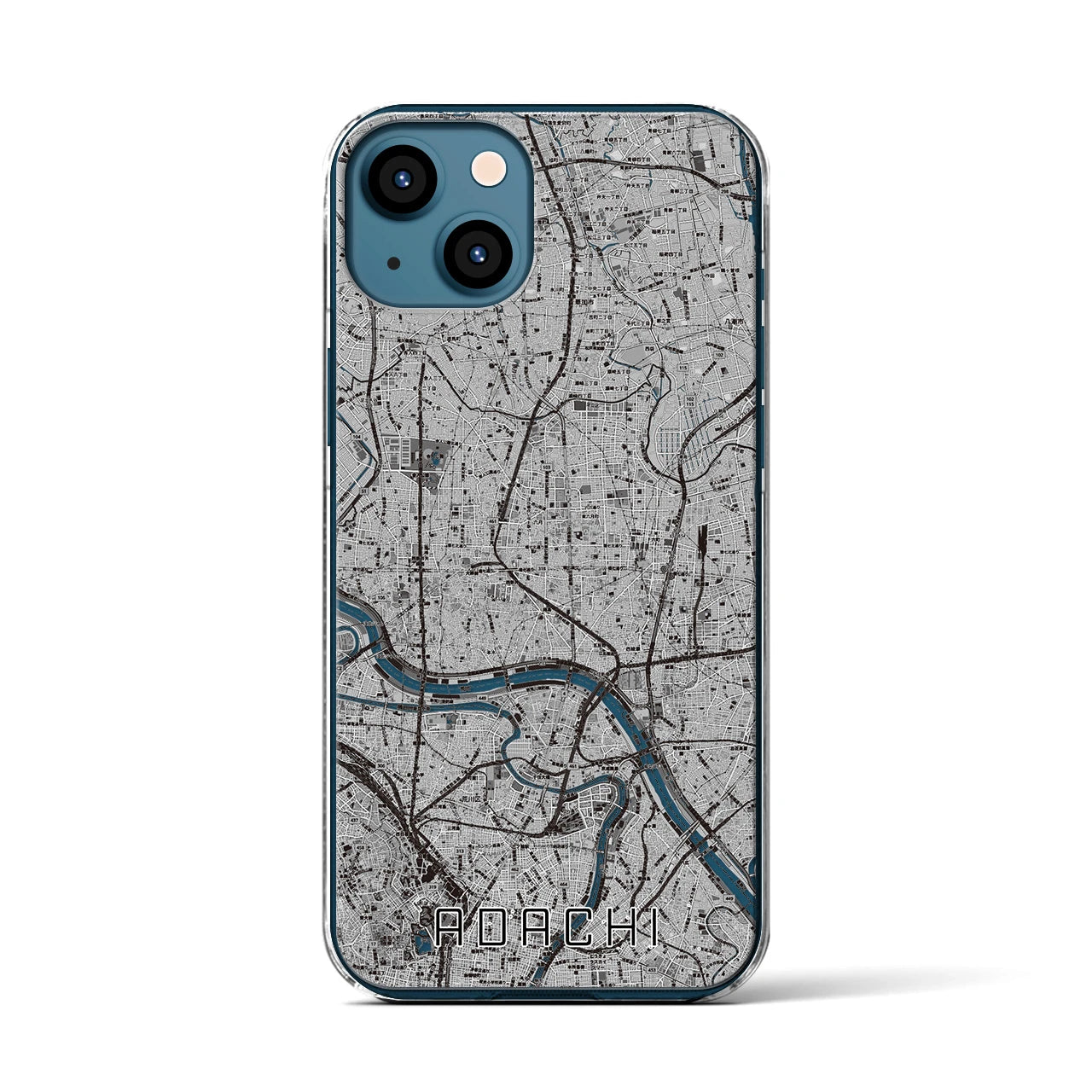 【足立(東京都)】地図柄iPhoneケース(クリアタイプ)