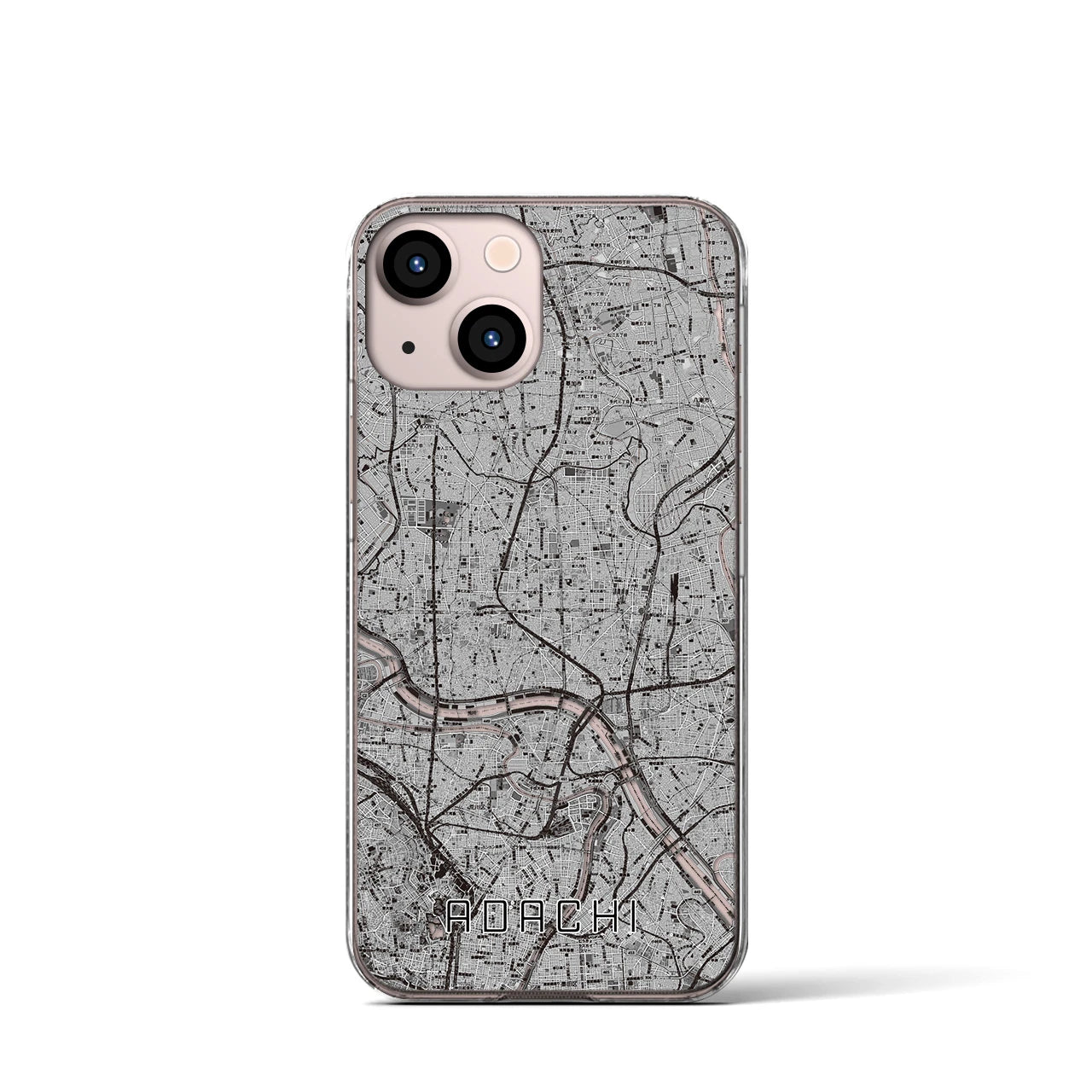 【足立(東京都)】地図柄iPhoneケース(クリアタイプ)