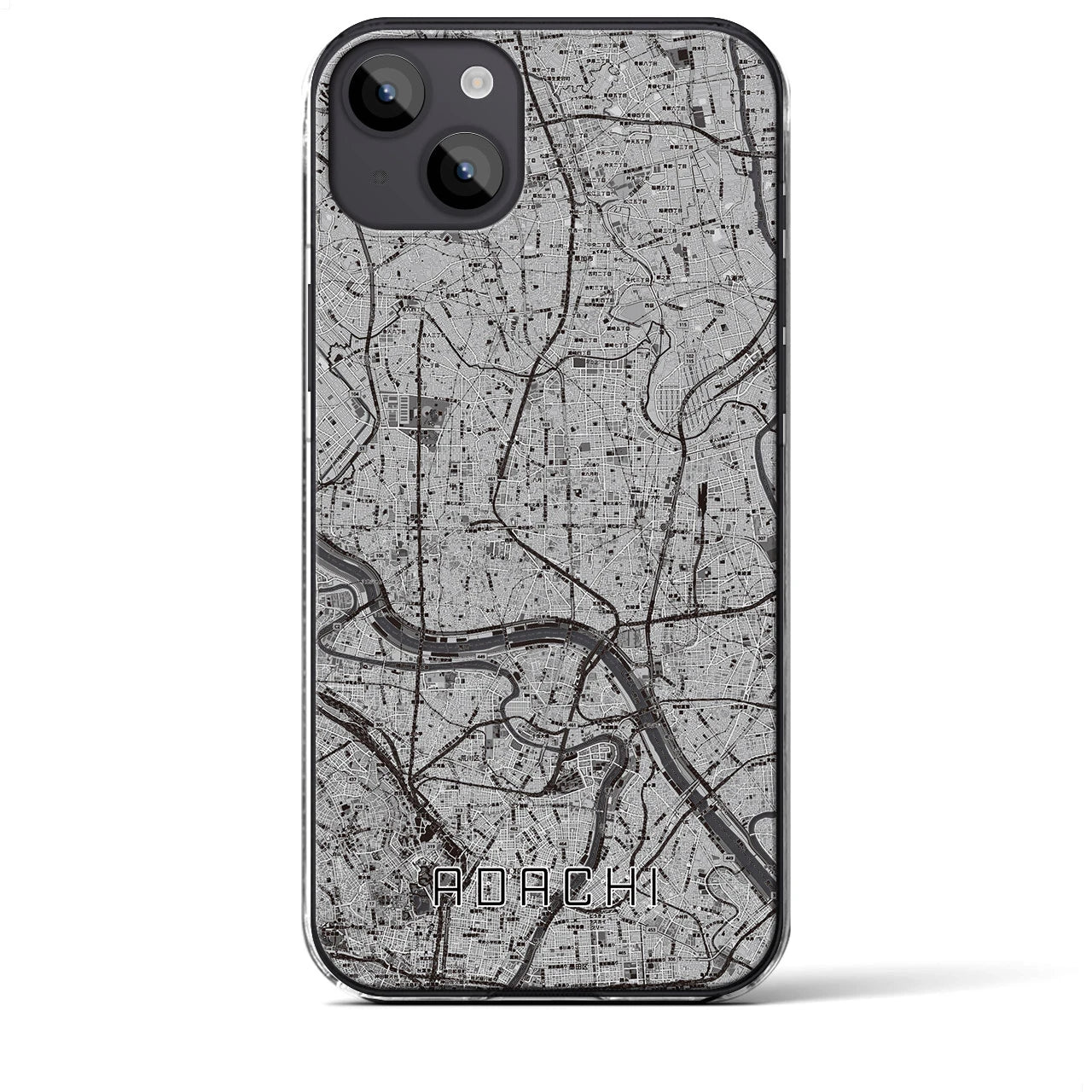 【足立(東京都)】地図柄iPhoneケース(クリアタイプ)