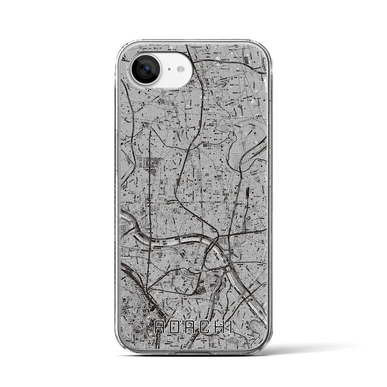 【足立(東京都)】地図柄iPhoneケース(クリアタイプ)