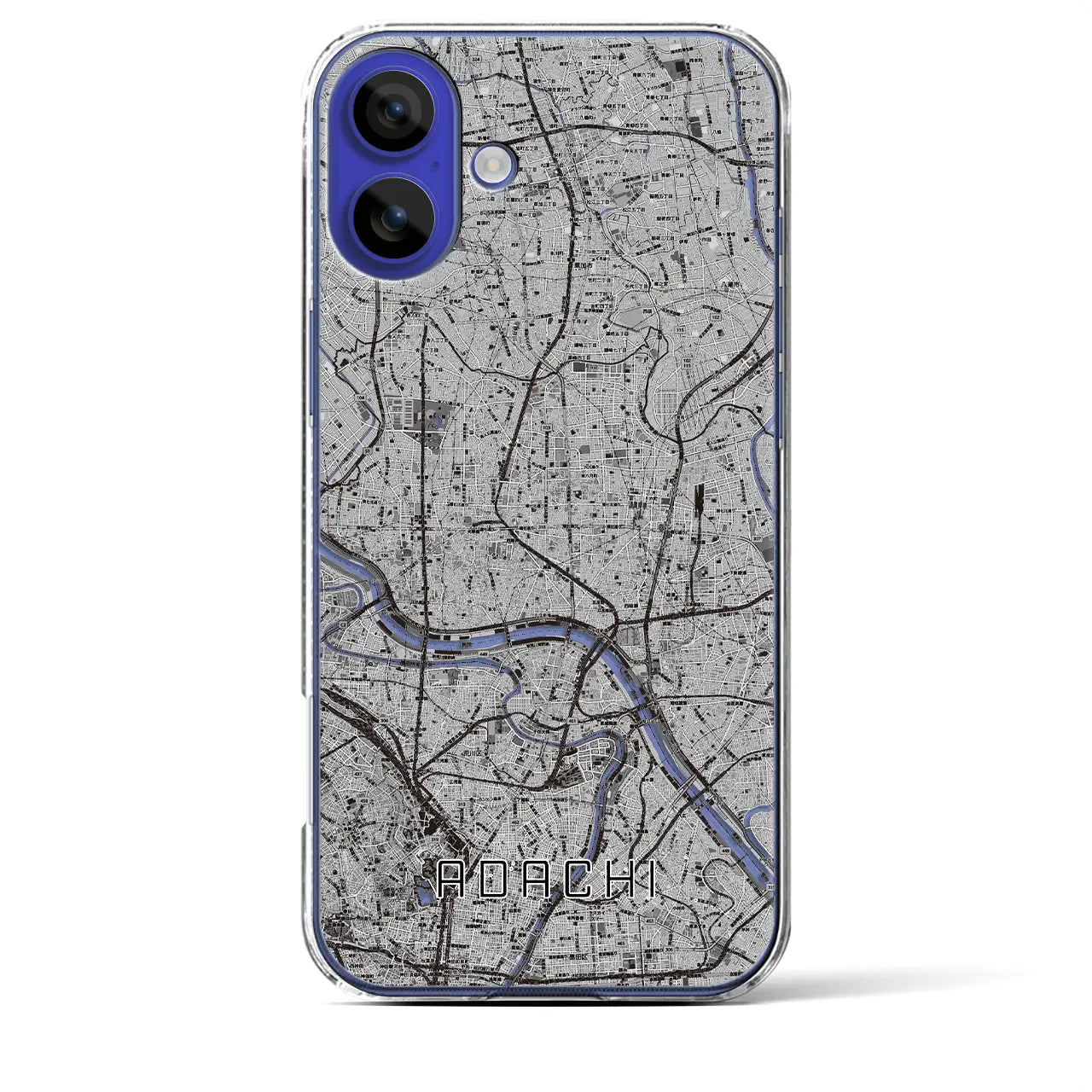 【足立(東京都)】地図柄iPhoneケース(クリアタイプ)