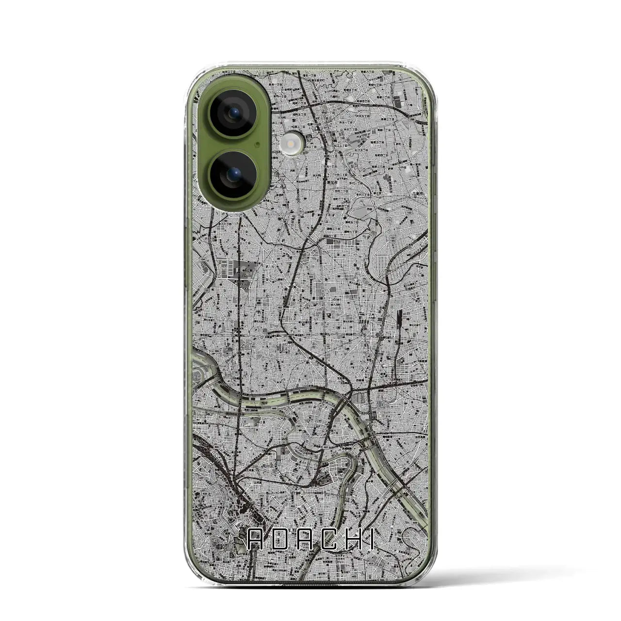 【足立(東京都)】地図柄iPhoneケース(クリアタイプ)