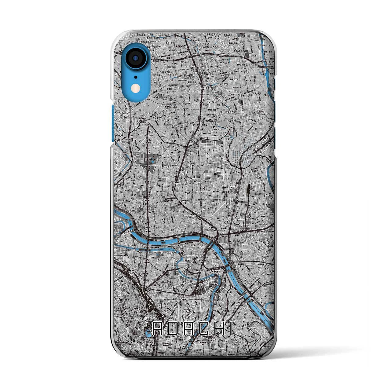 【足立(東京都)】地図柄iPhoneケース(クリアタイプ)