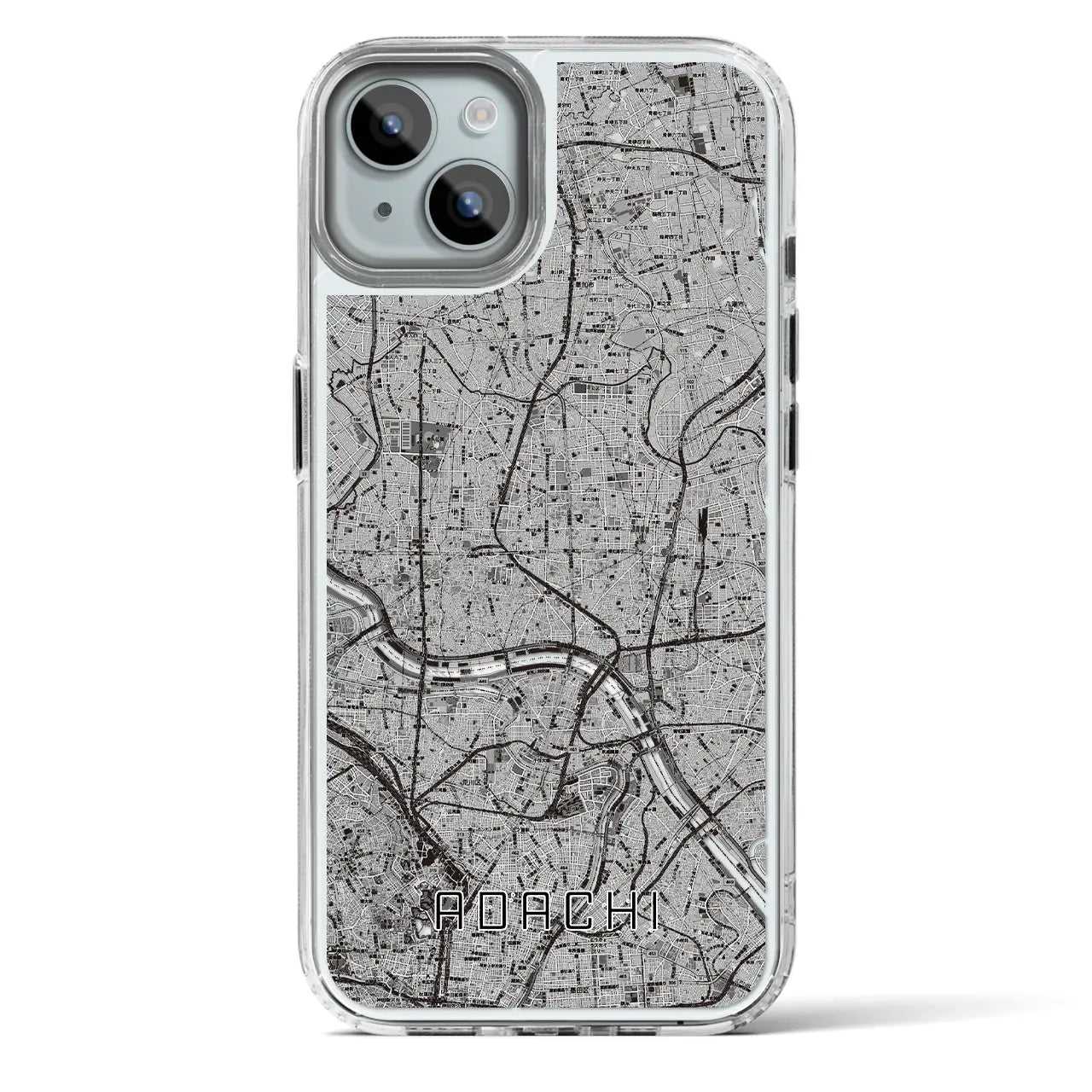 【足立(東京都)】地図柄iPhoneケース(MagSafeタイプ)