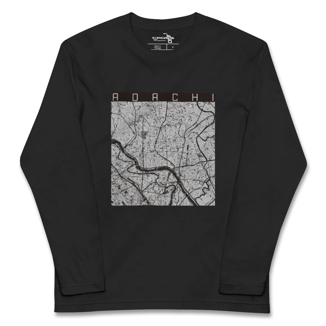 【足立(東京都)】地図柄ロングスリーブTシャツ