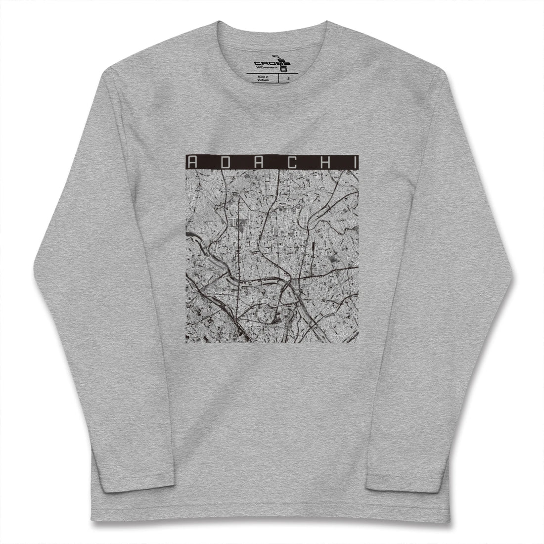 【足立(東京都)】地図柄ロングスリーブTシャツ