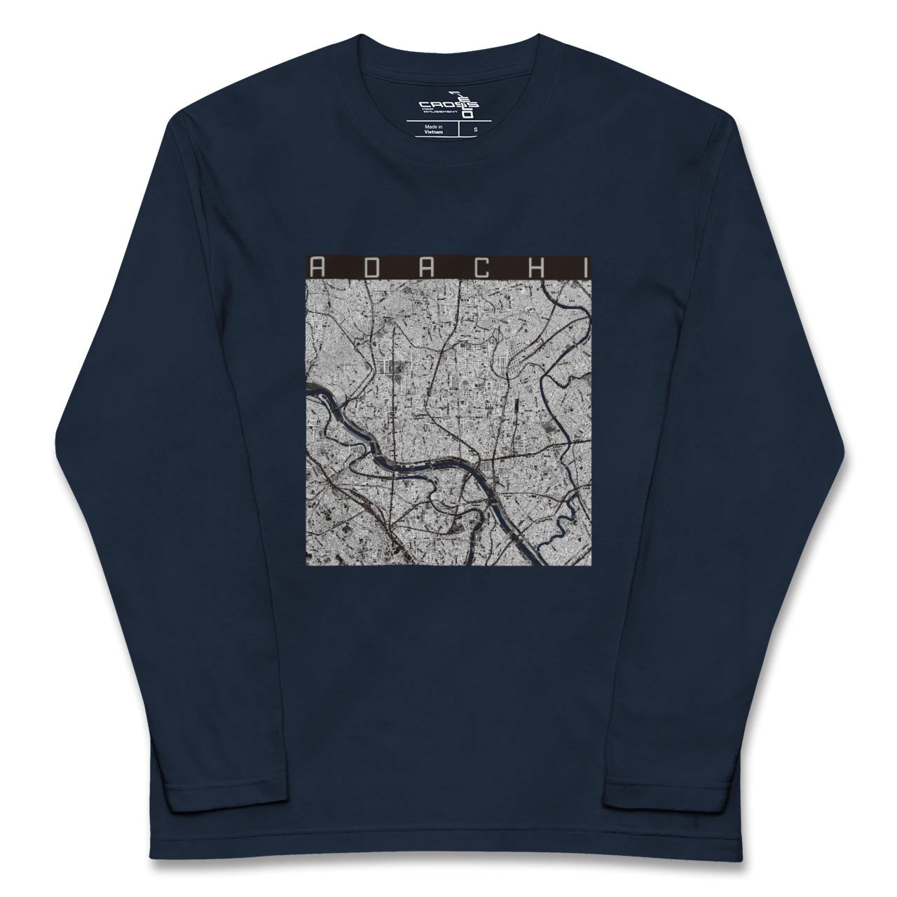 【足立(東京都)】地図柄ロングスリーブTシャツ