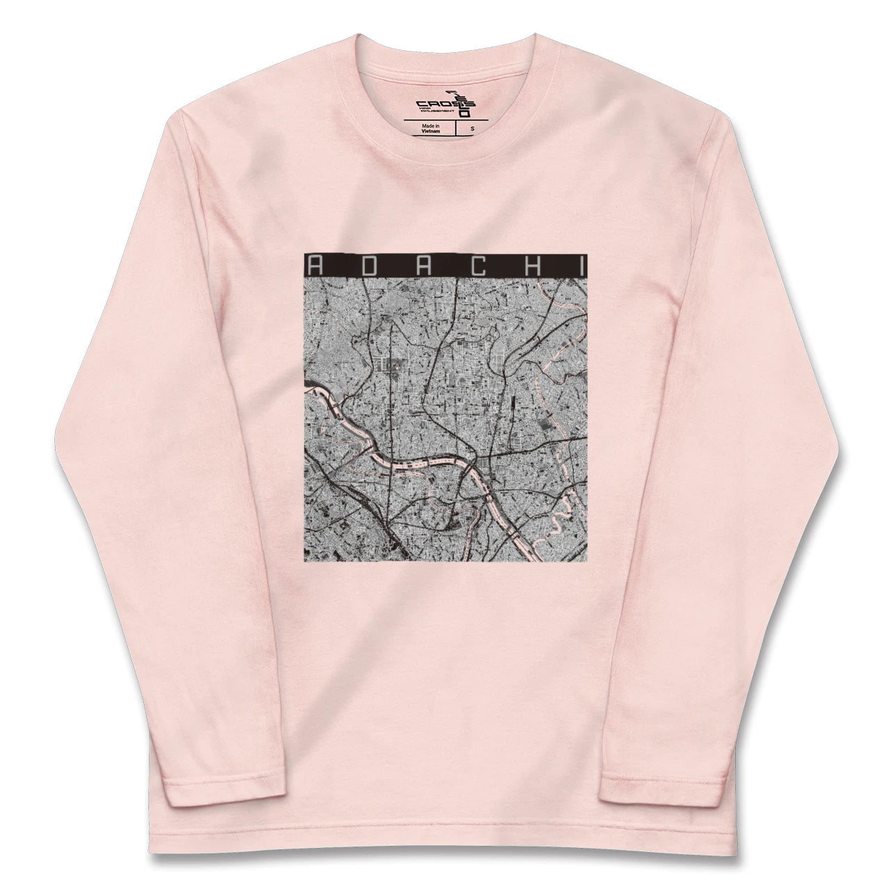 【足立(東京都)】地図柄ロングスリーブTシャツ