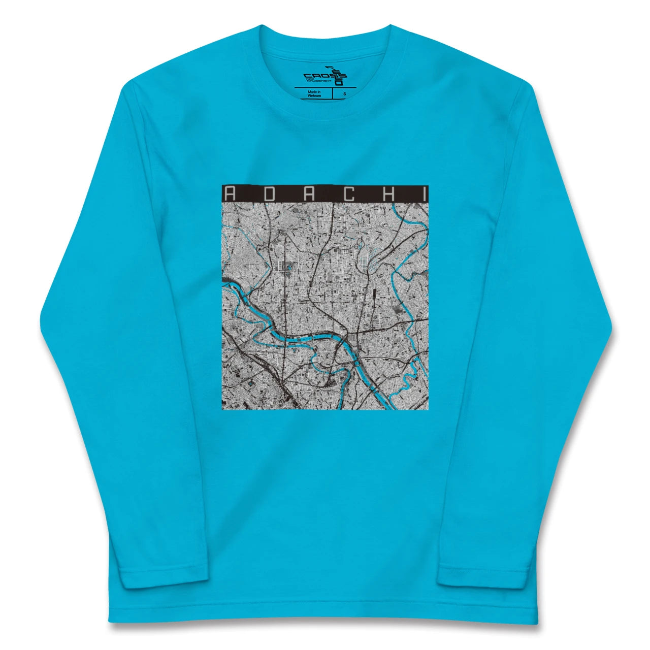 【足立(東京都)】地図柄ロングスリーブTシャツ