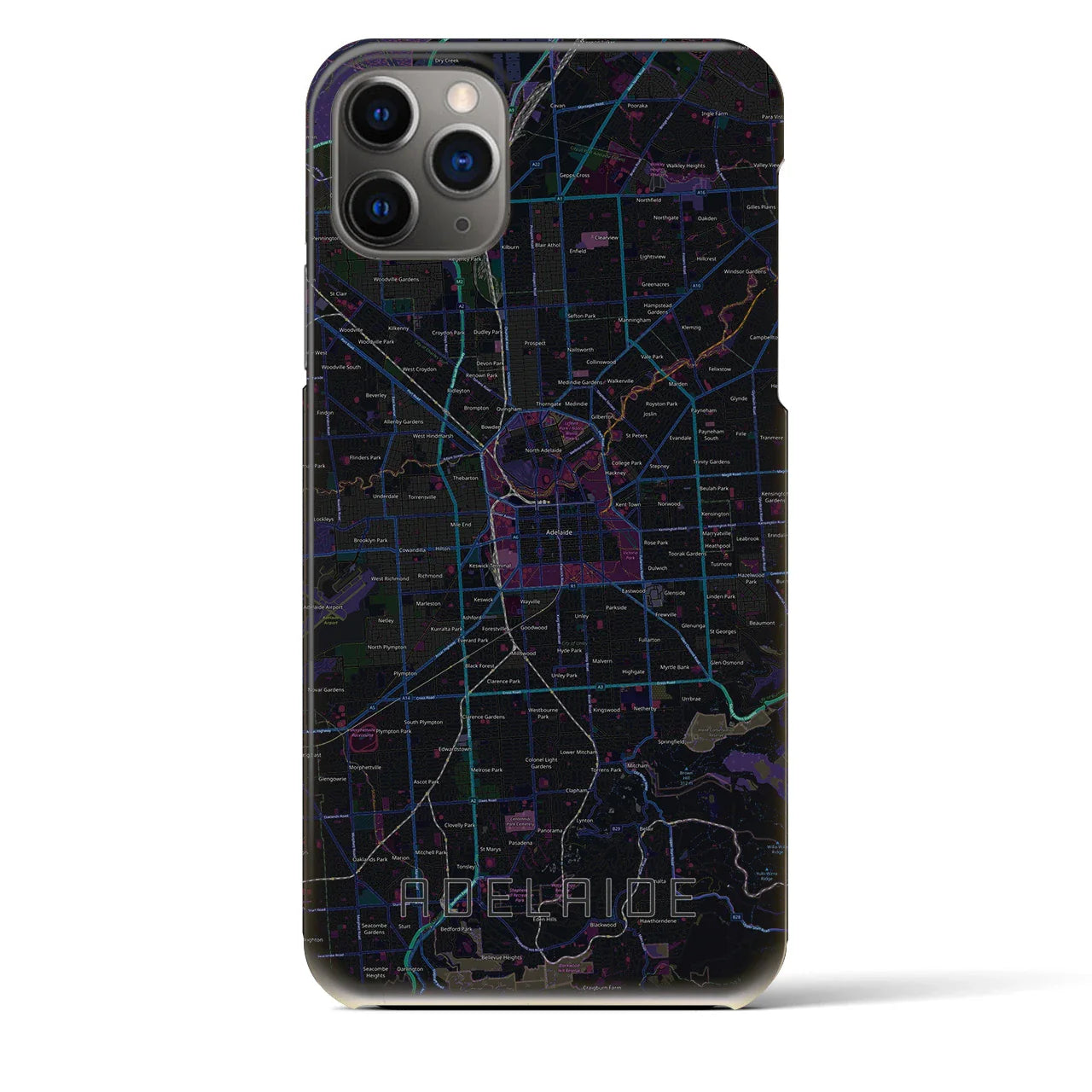【アデレード(オーストラリア)】地図柄iPhoneケース(バックカバータイプ)