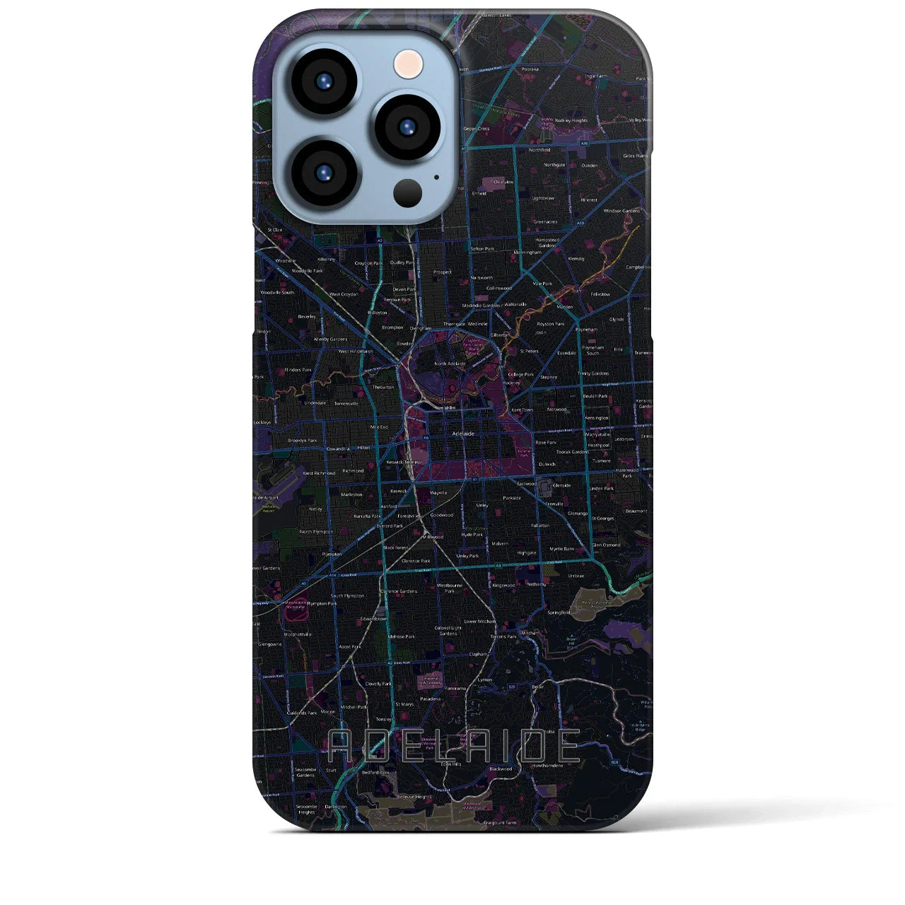 【アデレード(オーストラリア)】地図柄iPhoneケース(バックカバータイプ)