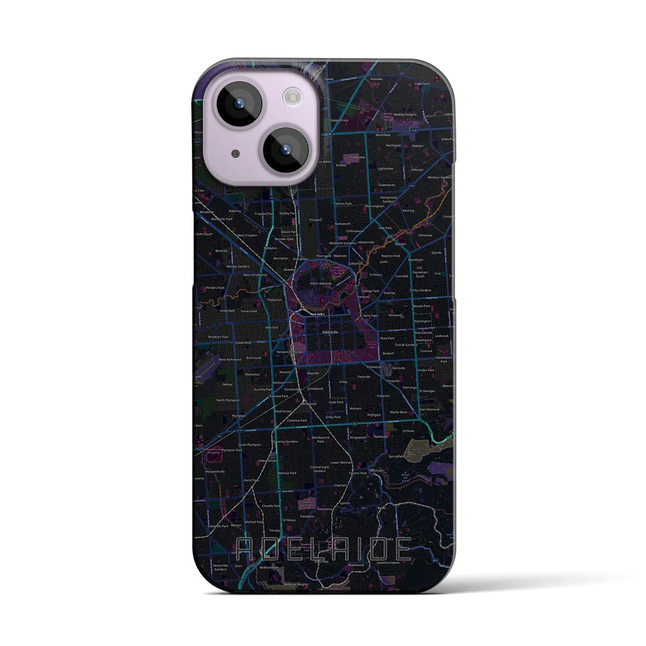 【アデレード(オーストラリア)】地図柄iPhoneケース(バックカバータイプ)