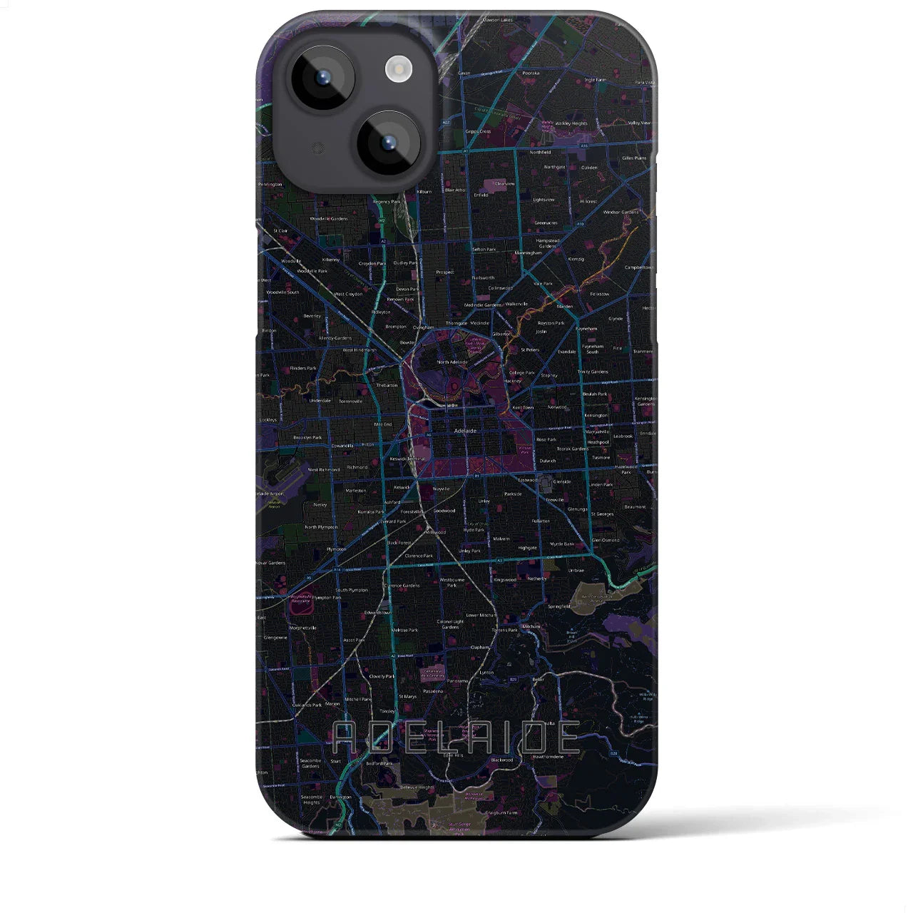 【アデレード(オーストラリア)】地図柄iPhoneケース(バックカバータイプ)
