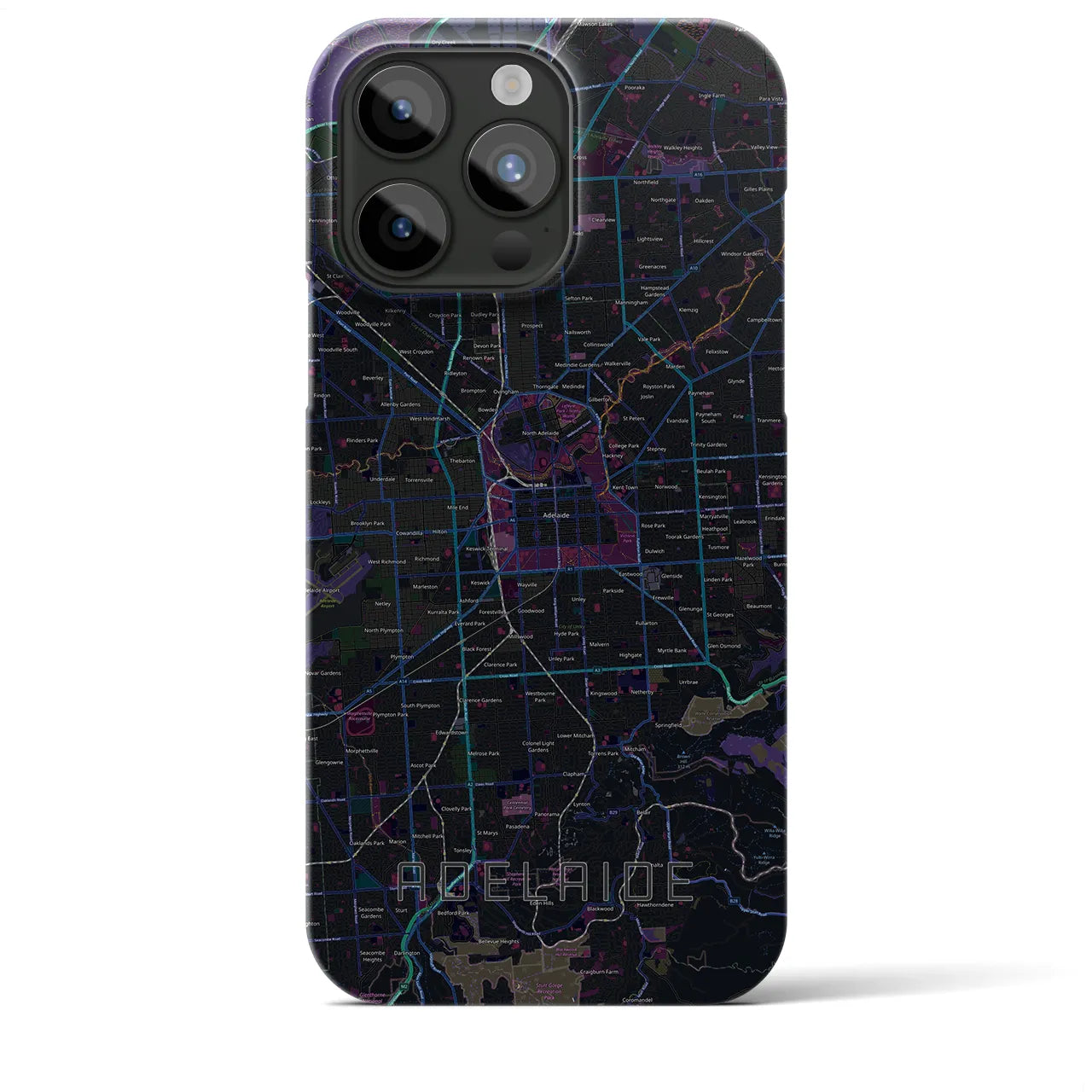 【アデレード(オーストラリア)】地図柄iPhoneケース(バックカバータイプ)