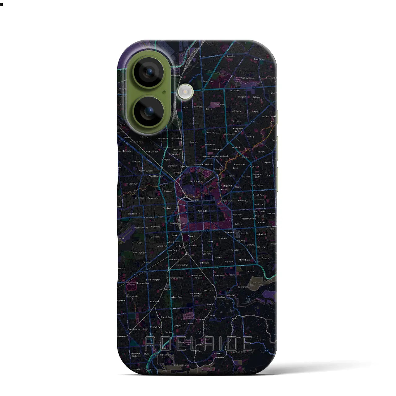 【アデレード(オーストラリア)】地図柄iPhoneケース(バックカバータイプ)