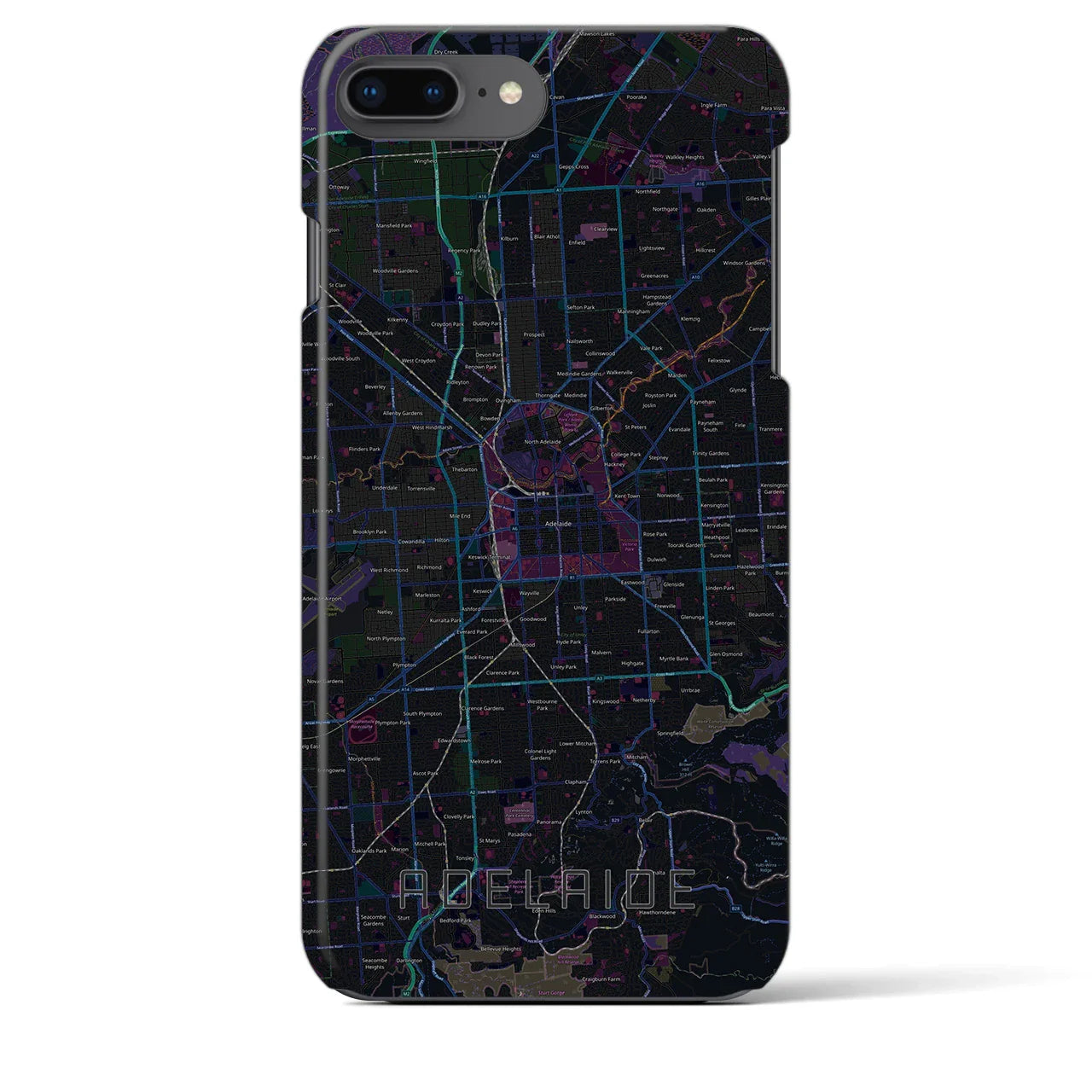 【アデレード(オーストラリア)】地図柄iPhoneケース(バックカバータイプ)