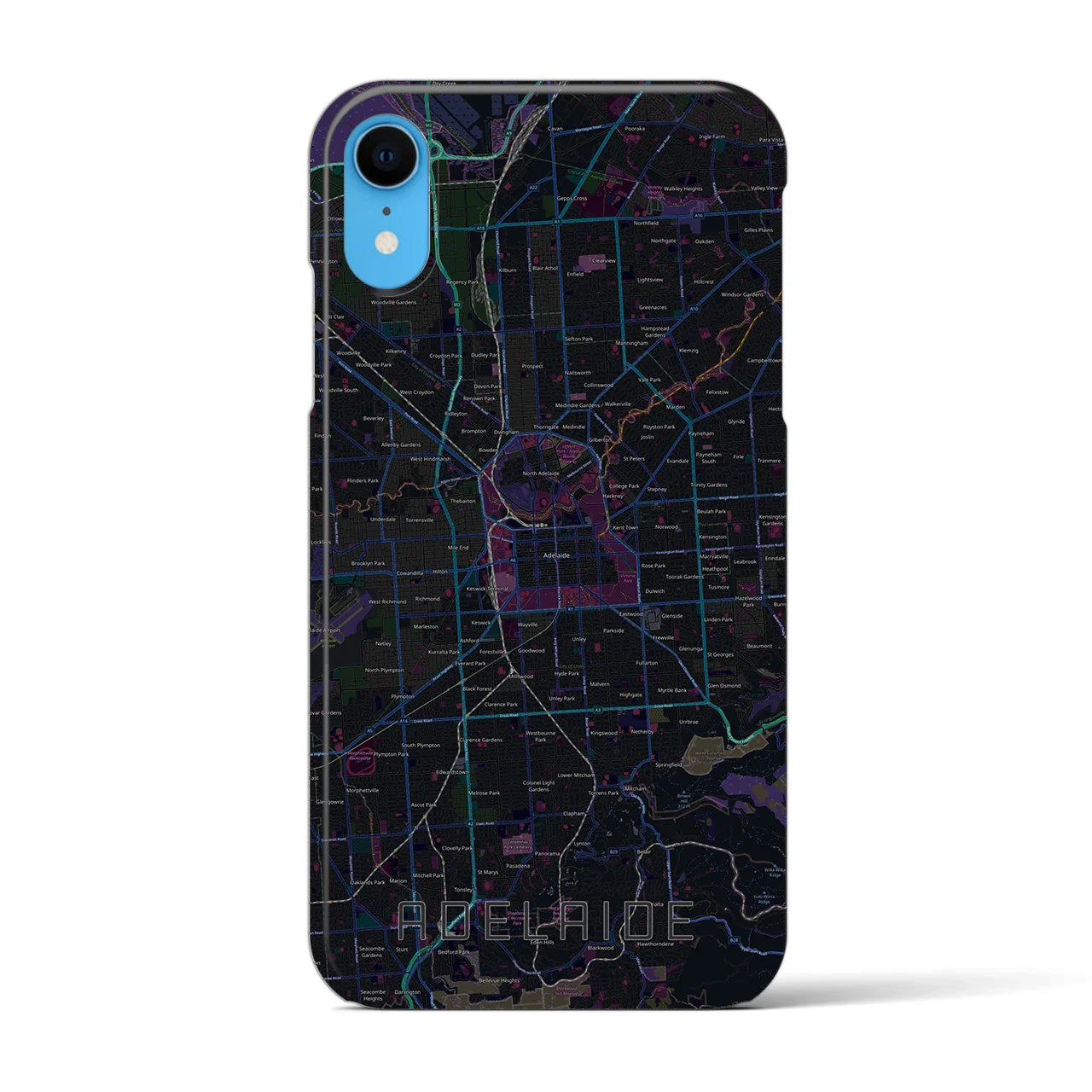 【アデレード(オーストラリア)】地図柄iPhoneケース(バックカバータイプ)
