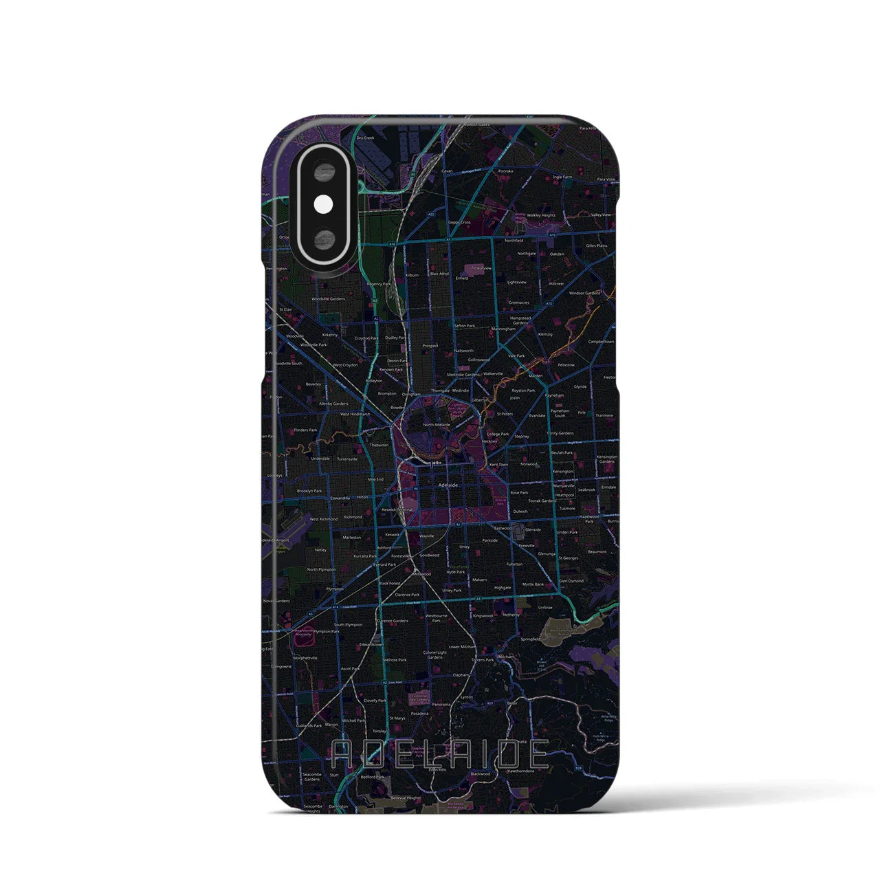 【アデレード(オーストラリア)】地図柄iPhoneケース(バックカバータイプ)