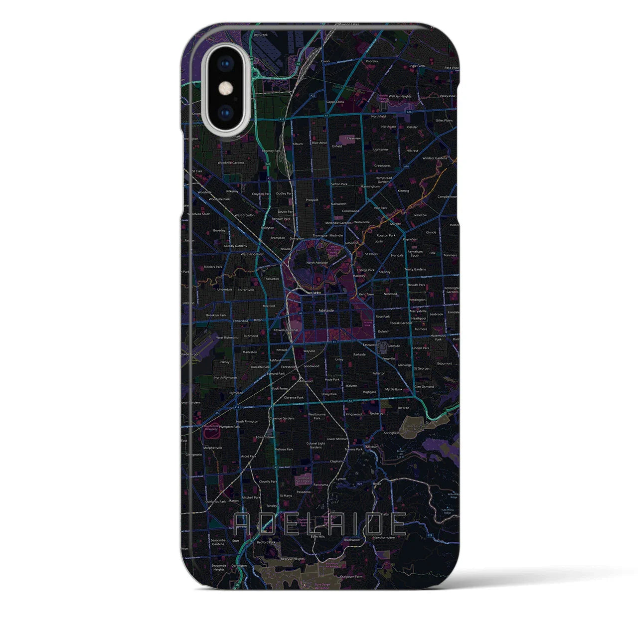【アデレード(オーストラリア)】地図柄iPhoneケース(バックカバータイプ)