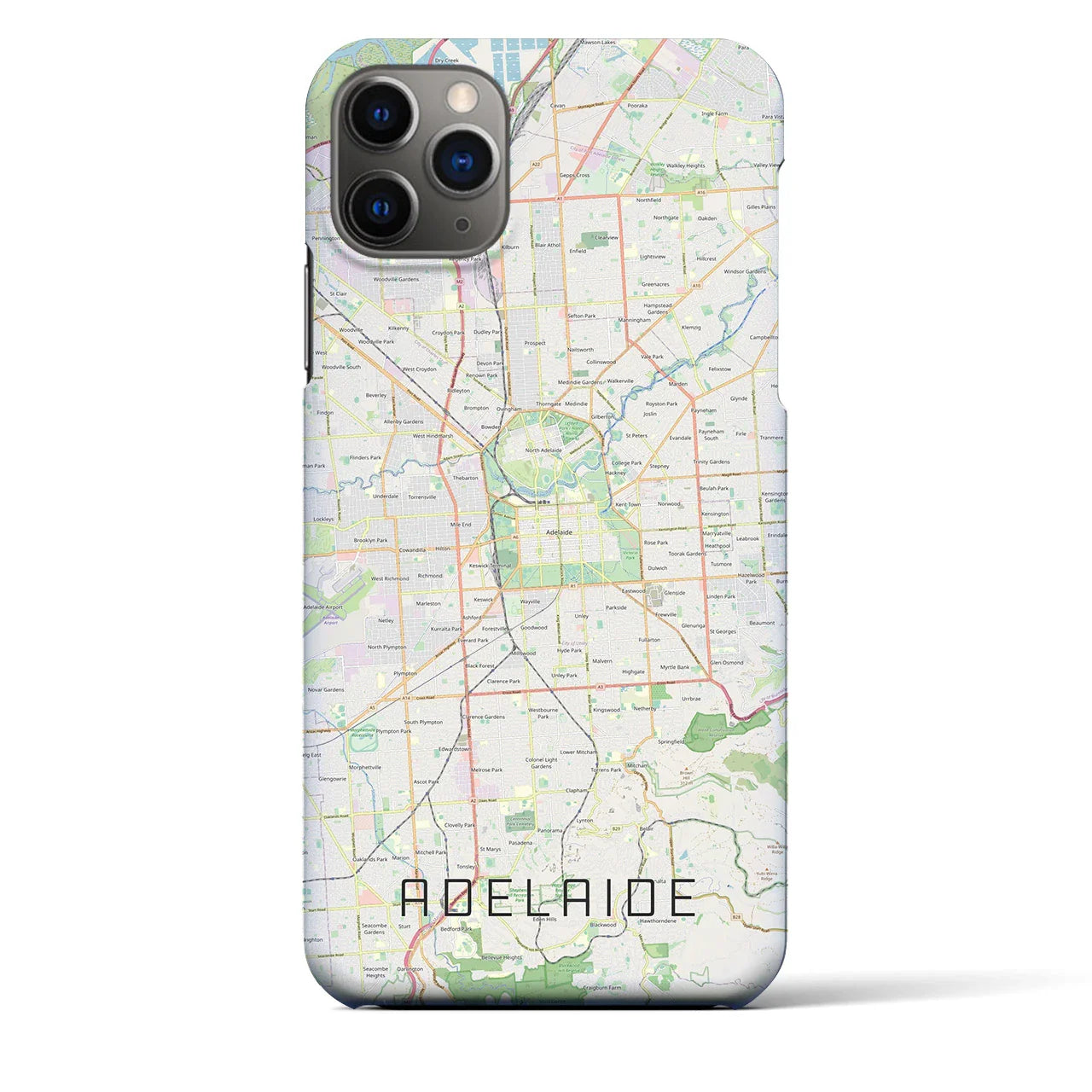 【アデレード(オーストラリア)】地図柄iPhoneケース(バックカバータイプ)