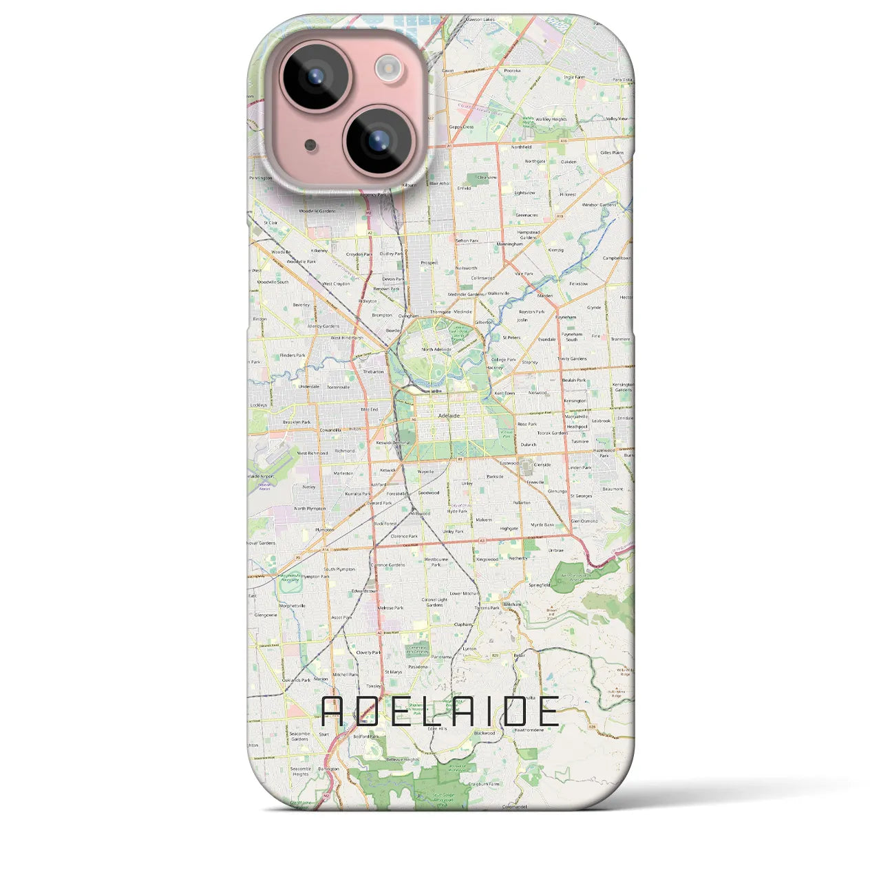 【アデレード(オーストラリア)】地図柄iPhoneケース(バックカバータイプ)