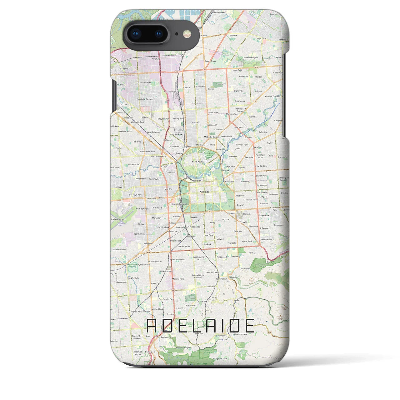 【アデレード(オーストラリア)】地図柄iPhoneケース(バックカバータイプ)