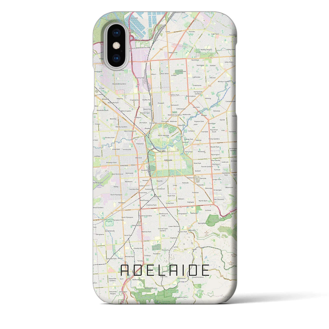 【アデレード(オーストラリア)】地図柄iPhoneケース(バックカバータイプ)