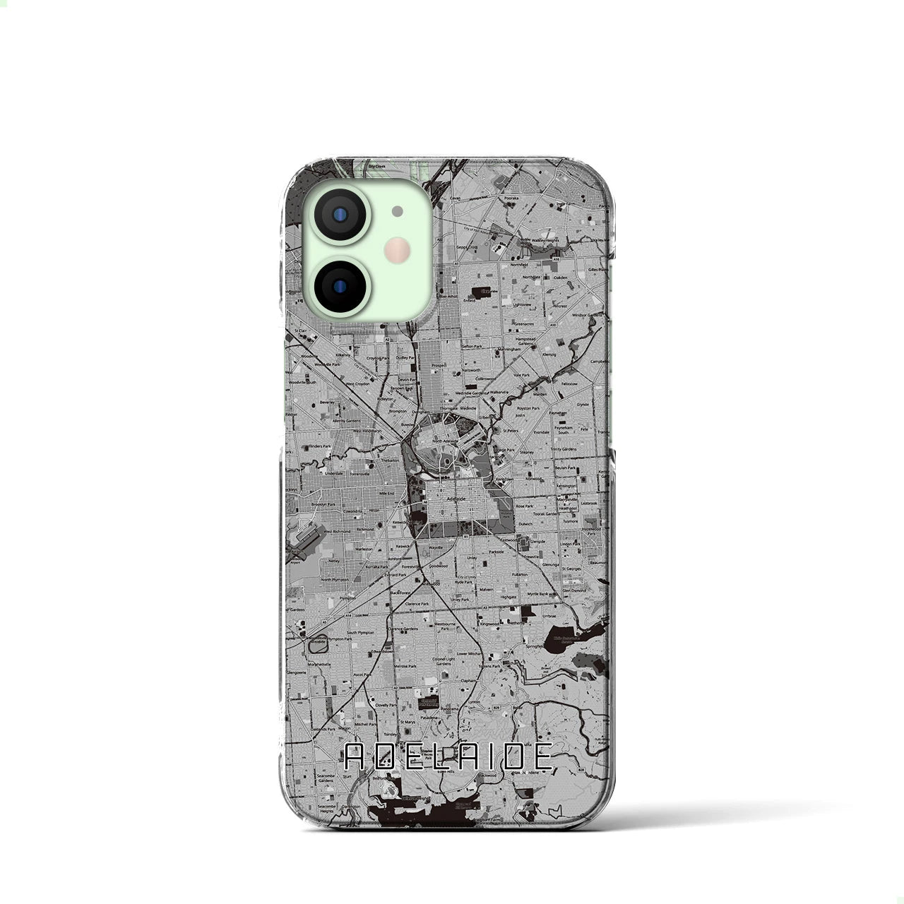 【アデレード(オーストラリア)】地図柄iPhoneケース(クリアタイプ)