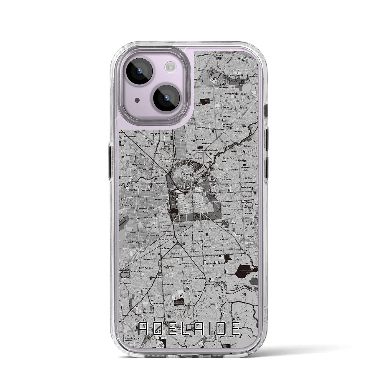 【アデレード(オーストラリア)】地図柄iPhoneケース(MagSafeタイプ)
