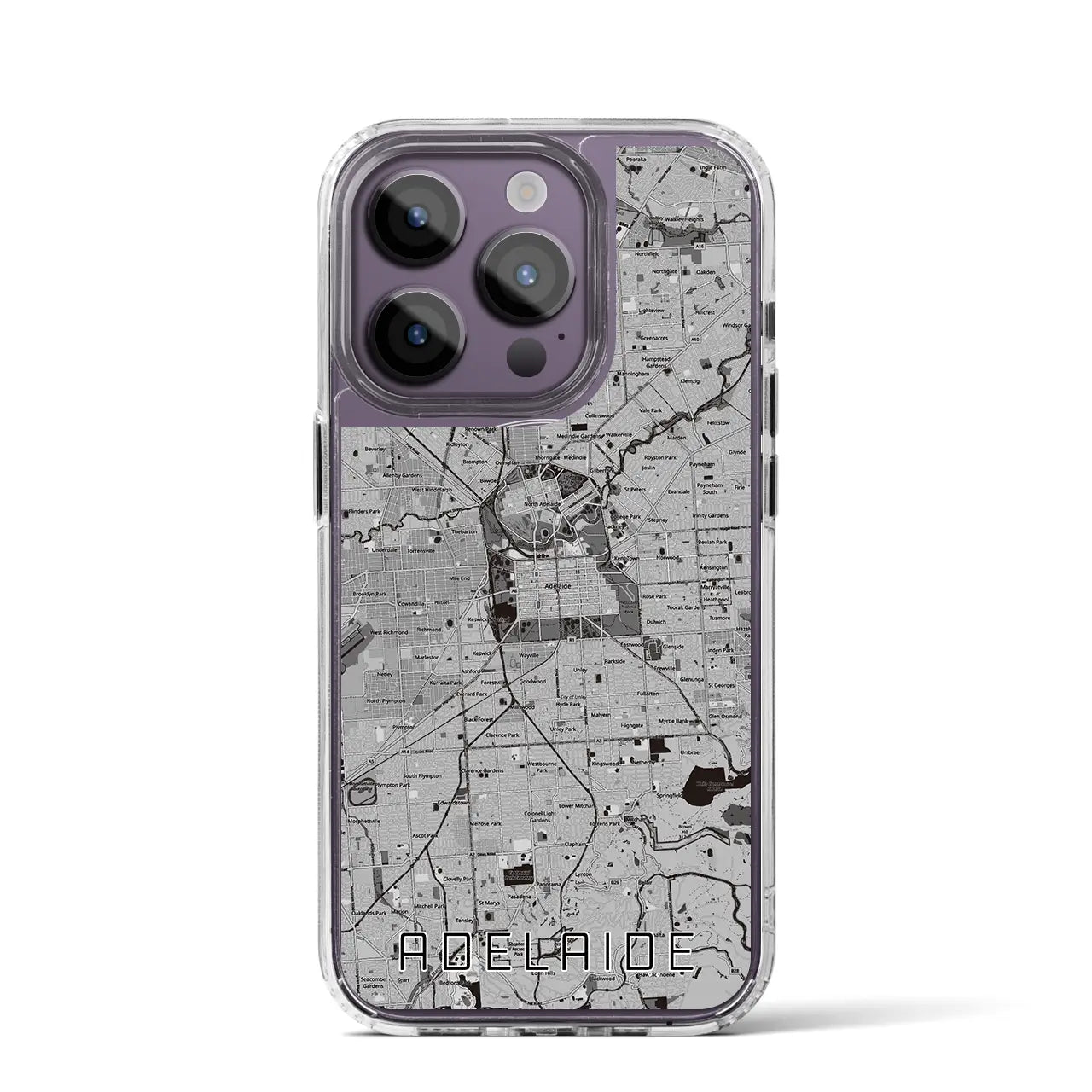 【アデレード(オーストラリア)】地図柄iPhoneケース(MagSafeタイプ)