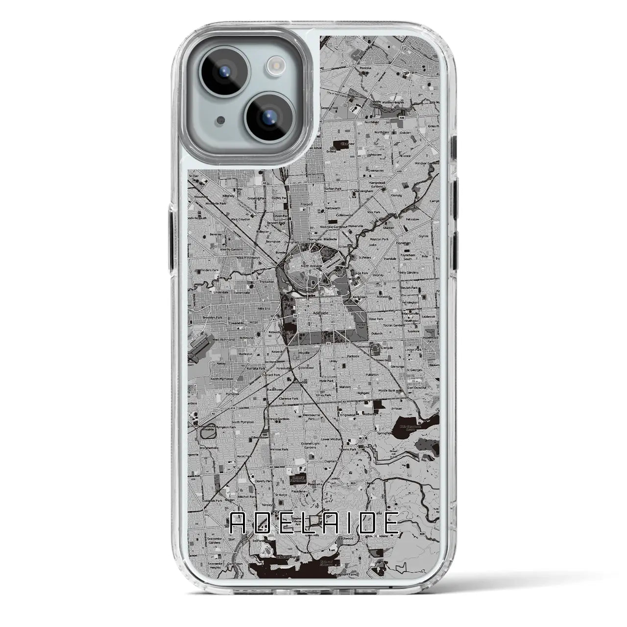 【アデレード(オーストラリア)】地図柄iPhoneケース(MagSafeタイプ)